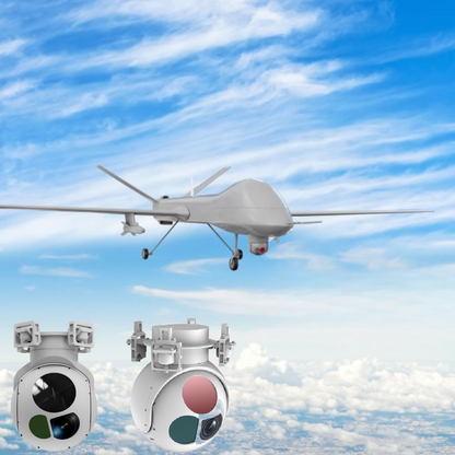 S230TE Dual-Axis Triple-Sensor Electro-Optical Pod  High Stabilization 40x EO Sensor UAV Payload 6KM Laser Ranging Camera