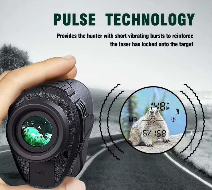 J55 Laser Rangefinder 8X30 10-2500m | ±1m Precision Distance Angle Measurer | Rechargeable Golf/Outdoor/Construction