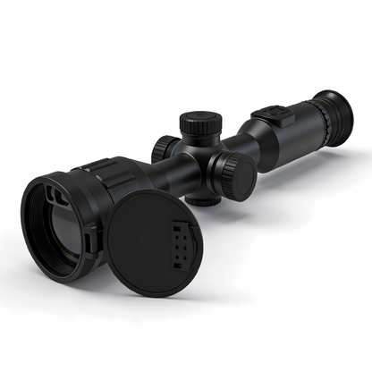 640×512 Thermal Rifle Scope with Laser Rangefinder – 1KM LRF, AI Target Tracking, 50Hz Long Range Hunting Thermal Scope
