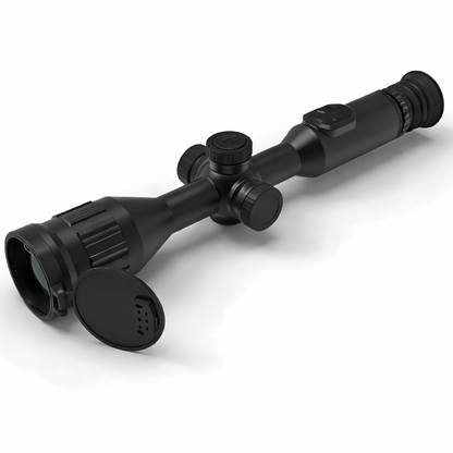Professional 640×512 Thermal Scope with 1KM Laser Rangefinder – AI Tracking, Smart Ballistics & 15H Battery for Night Hunting